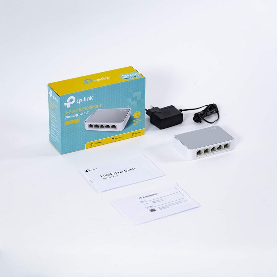 TP-Link TL-SF1005D 5-Port Fast Ethernet Desktop Switch
